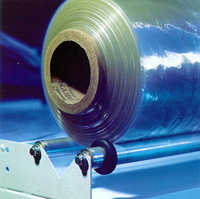 Shrink Wrap Roll of shrink film on film dispenser for CD sizes to Large Baskets.
